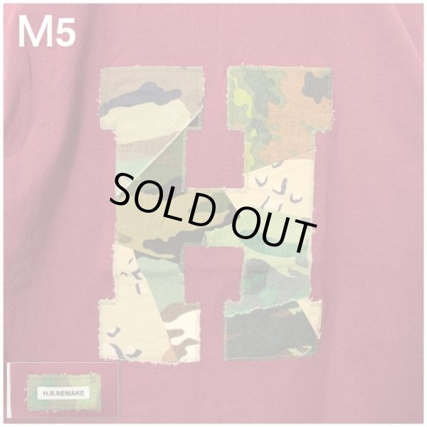 画像4: H.R.REMAKE×RUSTY TO SHINE  アソートカモパッチワーク Hパッチ Tシャツ　サイズ：M (4)