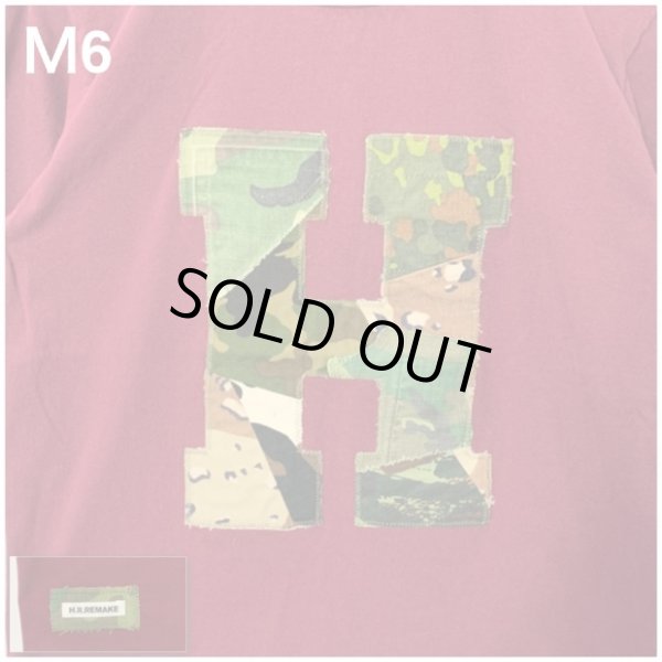 画像5: H.R.REMAKE×RUSTY TO SHINE  アソートカモパッチワーク Hパッチ Tシャツ　サイズ：M (5)