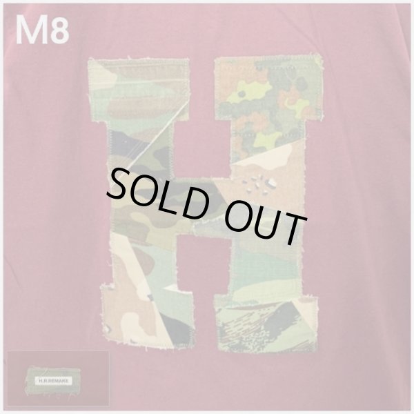 画像6: H.R.REMAKE×RUSTY TO SHINE  アソートカモパッチワーク Hパッチ Tシャツ　サイズ：M (6)