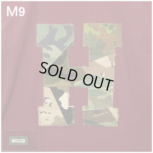 画像7: H.R.REMAKE×RUSTY TO SHINE  アソートカモパッチワーク Hパッチ Tシャツ　サイズ：M (7)