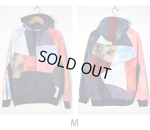 画像5: H.R.REMAKE×RUSTY TO SHINE  タイダイパッチワーク ジップパーカ (5)