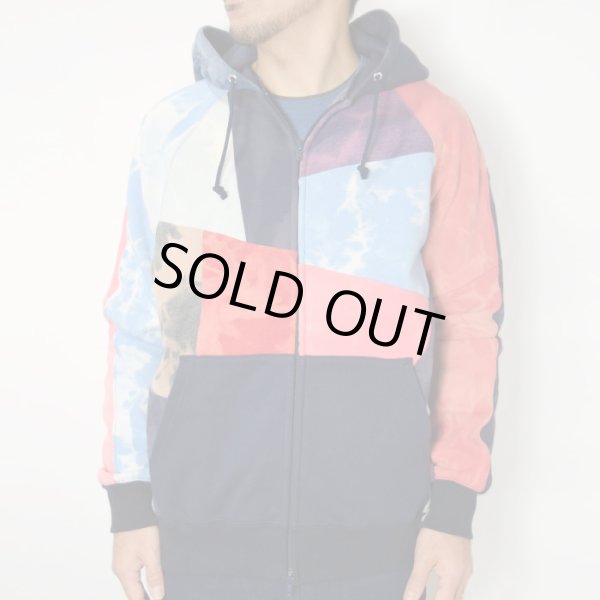 画像7: H.R.REMAKE×RUSTY TO SHINE  タイダイパッチワーク ジップパーカ (7)