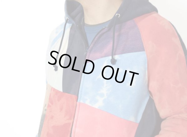 画像3: H.R.REMAKE×RUSTY TO SHINE  タイダイパッチワーク ジップパーカ (3)