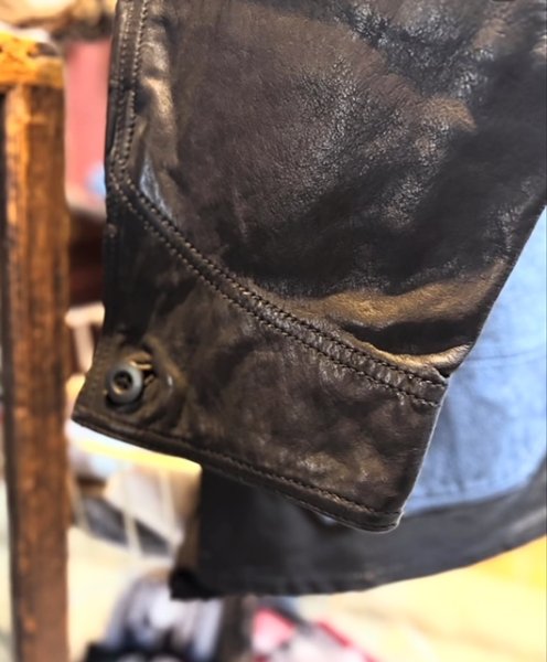 画像7: BLUE BLUE  インディゴスイッチレザー カバオール (7)