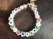 画像1: 【代引き不可】ROSETTAPRAYER　MILLEFIORI FLOWER BEADS BRACELET- WHITE MULTI FLOWER (1)