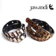 画像1: jawandi 　MULTI HOLE W LEATHER BELT (1)