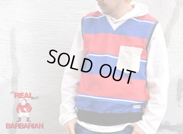 画像12: 【Sサイズ】BARBARIAN×RUSTY TO SHINE　クレイジーパターン Vネックベスト (12)