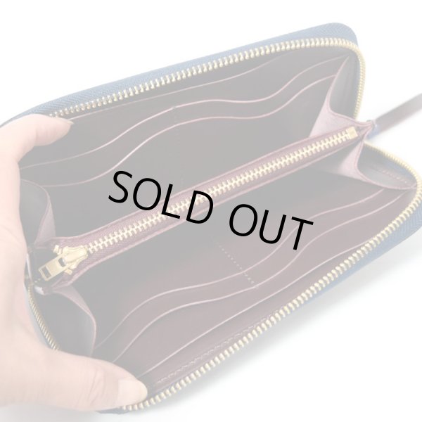 画像7: RE.ACT×ラスティートゥーシャイン 別注 Flower Studs Paisley Indigo Round Fastner Long Wallet (7)