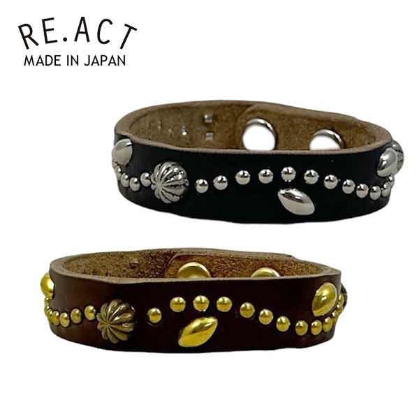 画像1: RE.ACT×Crossed Arrows　 Studs Narrow Brace (1)