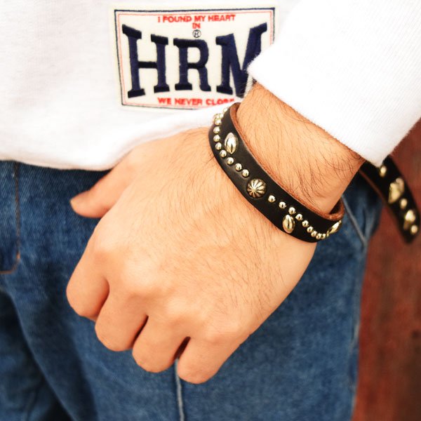 画像2: RE.ACT×Crossed Arrows　 Studs Narrow Brace (2)