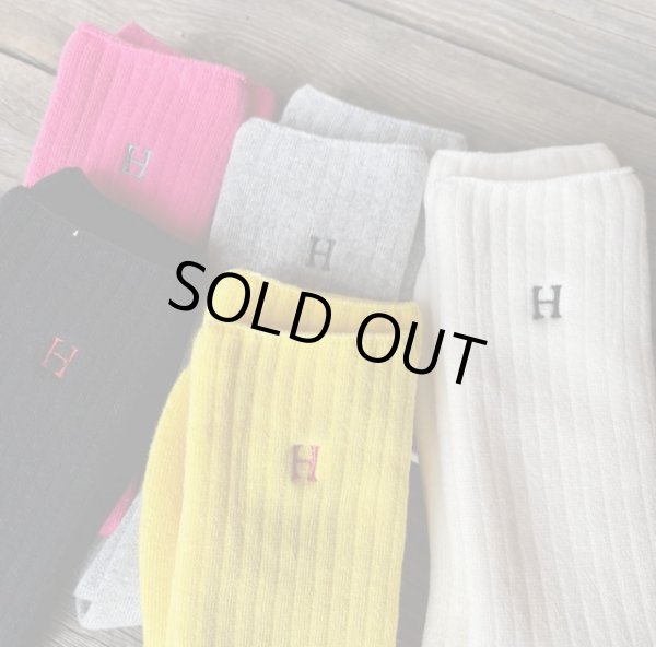 画像2: HOLLYWOOD RANCH MARKET　Hエンブロイダリー パイル クルーソックス (2)