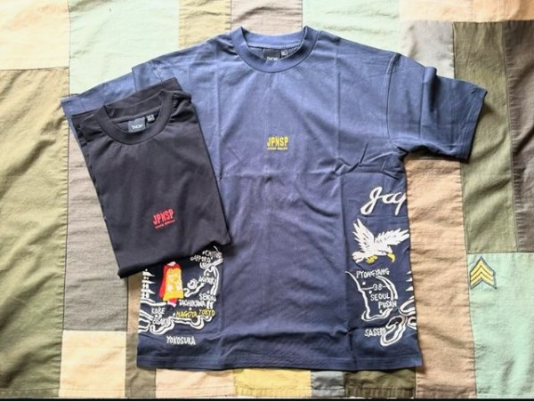 画像1: TAION　 ノンダウン ジャパンスペシャル ジャパン 刺繍 Tシャツ (1)