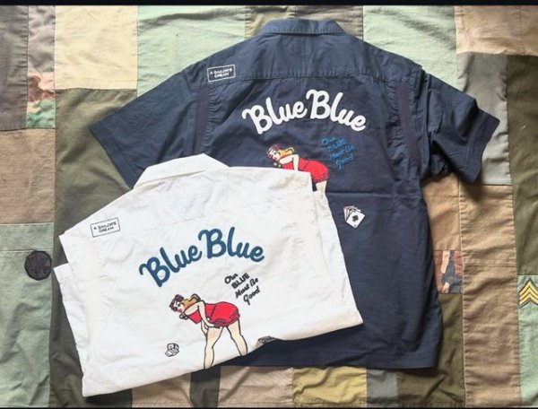 画像1: BLUE BLUE 　SAILOR'S DREAM ボーリングシャツ (1)