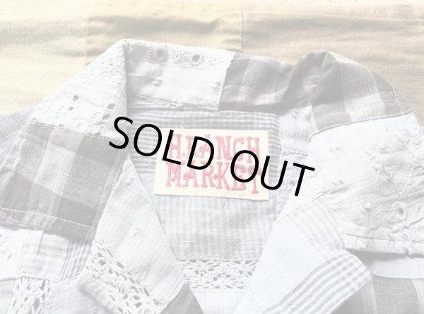 画像4: HOLLYWOOD RANCH MARKET　ダイドパッチワークレース オープンカラーシャツ (4)