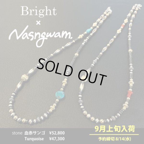 画像1: Bright　Nasngwam 　"TAOS" ネックレス(48cm)　ターコイズ (1)