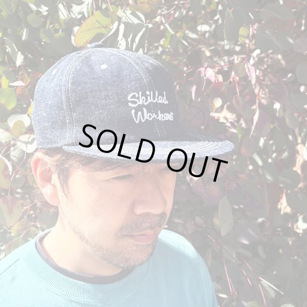 画像2: THE SKILLED WORKERS 　チェーンステッチロゴ BBキャップ (2)