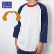 画像1: WALLA WALLA SPORT　3/4 BASEBALL TEE 3-TONE (1)