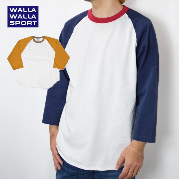 画像1: WALLA WALLA SPORT　3/4 BASEBALL TEE 3-TONE (1)