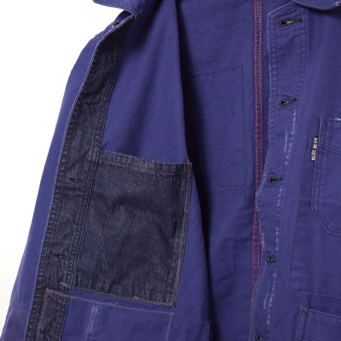 BLUE BLUE サージ フレンチワークジャケット リメイク 1000909 の通販