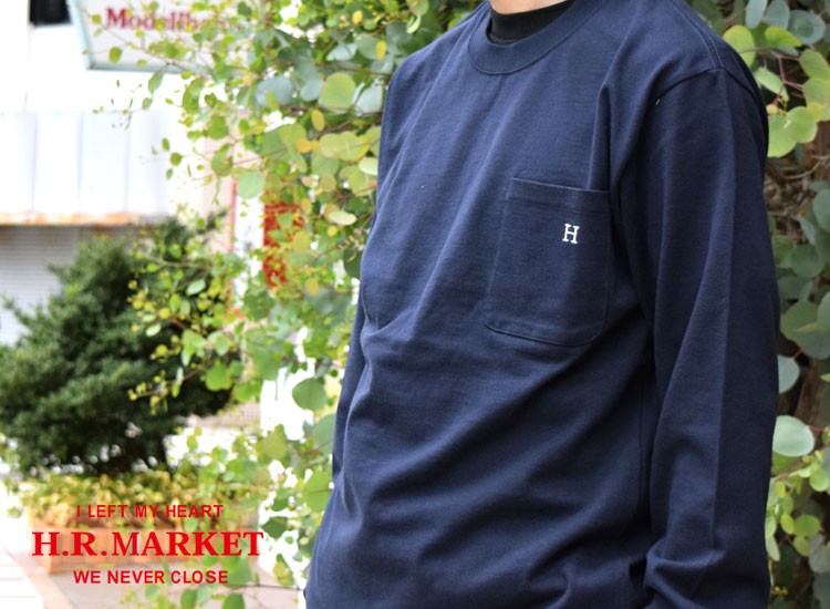 H.R.MARKET ロングスリーブ Tシャツ 5 ブラック コットン 日本製