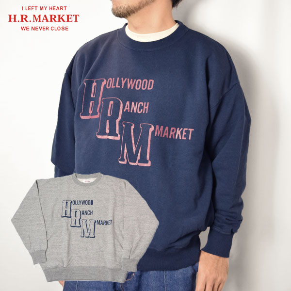 HOLLYWOOD RANCH MARKET　HRM3ステッププリント クルーネックスウエット