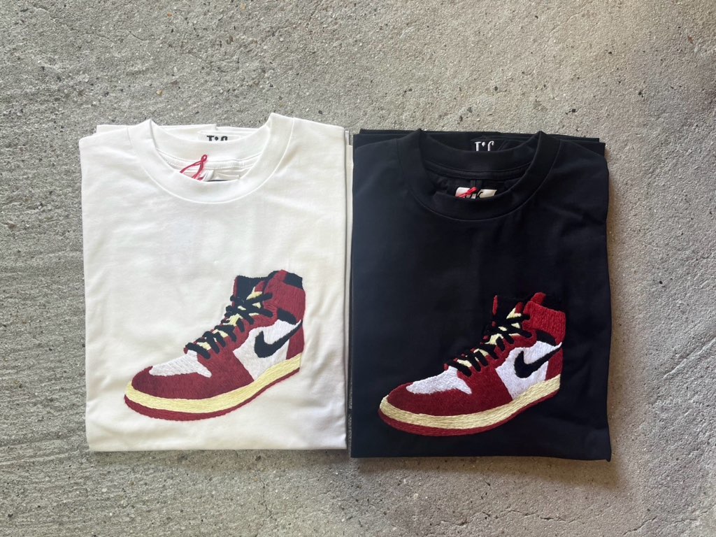 o.k　NEW AJ1 手刺しゅう LS TEE