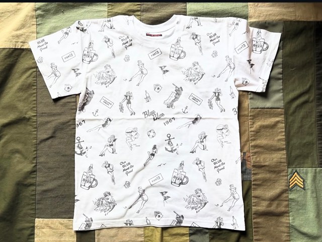 BLUE BLUE  SAILOR'S DREAM オールオーバープリントTシャツ